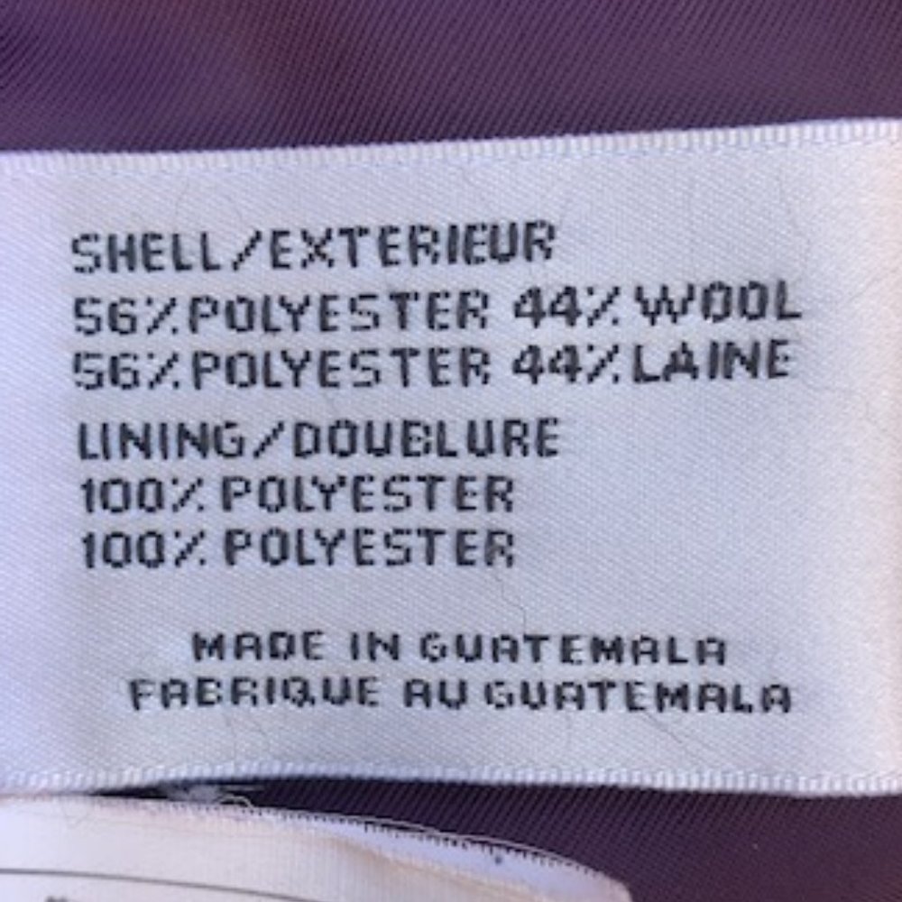 DKNY double breasted plum peacoat size 6 - Picture 10 of 11